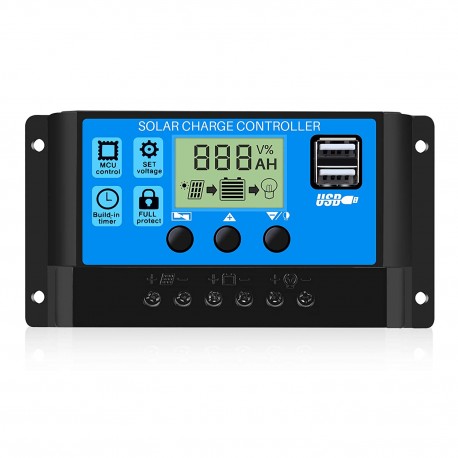 Controlador Regulador Carga Placa Solar 12v 30A
