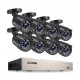 Sistema de Videovigilancia Profesional CCTV con 8 Camaras HD y Grabador