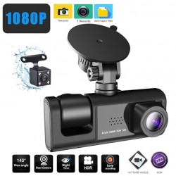 Camara DVR Dashcam Coche Triple Camara