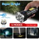 Linterna 4 Focos LED Recargable