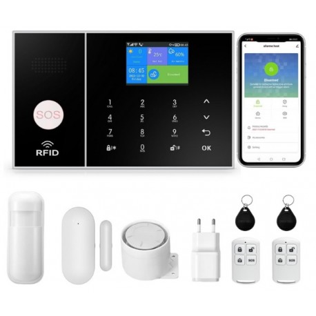 Sistema de Alarma Inalambrico Wifi GSM 4G APP