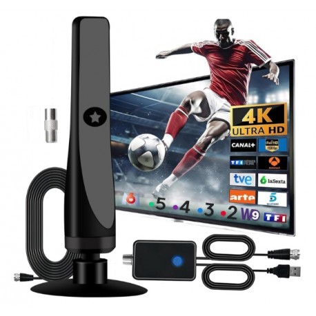 Antena de Television Digital Amplificador 4K