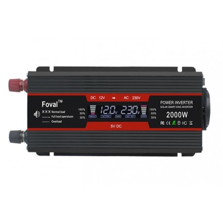 Transformador Convertidor de Corriente 12/220V 2000w