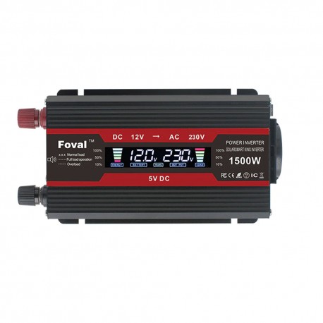 Transformador Convertidor de Corriente 12/220V 1500w